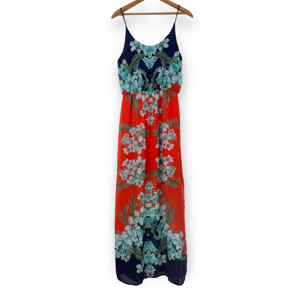 LILA Floral‎ Maxi Dress - Picture 1 of 8